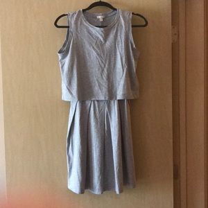 Gap pleated A-line dress with crop top